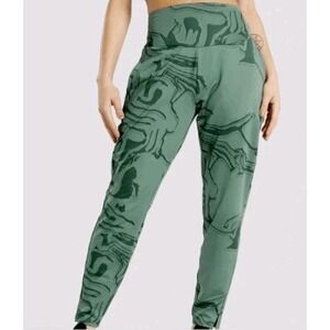 Gym Shark Power Pants Leggings Women's Small Olive Green